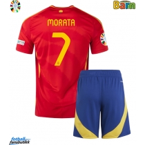 Spania Alvaro Morata #7 Hjemmedraktsett Barn EM 2024 Kortermet (+ Korte bukser)